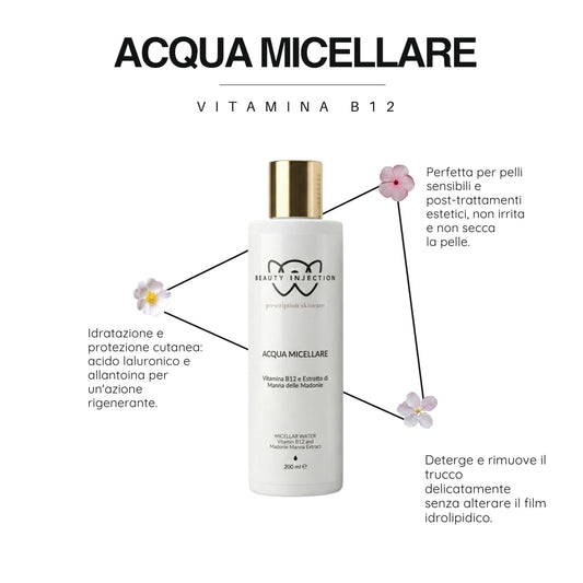 ACQUA MICELLARE Vitamina B12 — Pelli Soggette a Rossori • CALM & RESTORE
