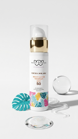 Crema solare SPF 50 - Protezione UVA/UVB con vitamina E a rapido assorbimento