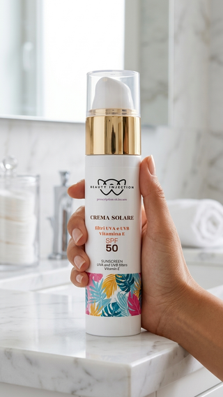 Crema solare SPF 50 - Protezione UVA/UVB con vitamina E a rapido assorbimento