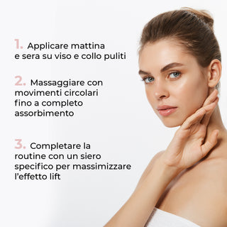 Crema viso effetto lift - Con acido ialuronico a basso e medio-alto peso molecolare