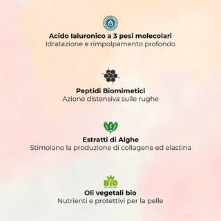 Crema viso effetto lift - Con acido ialuronico a basso e medio-alto peso molecolare