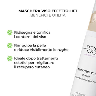Maschera viso Effetto Lift - Con acido ialuronico e Q10