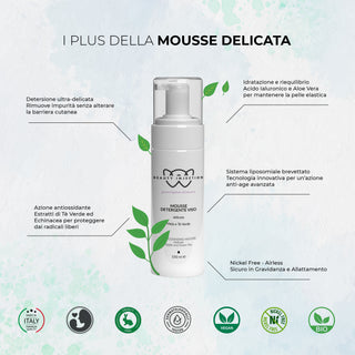 MOUSSE DETERGENTE VISO delicata Mela e Te Verde