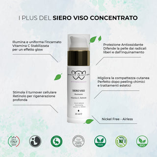 Siero viso illuminante - Con Vitamina C e retinolo