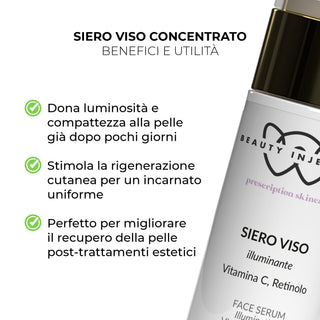 Siero viso illuminante - Con Vitamina C e retinolo