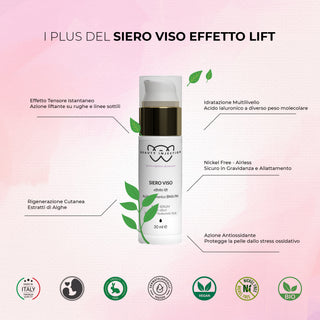 Siero viso effetto lift - Con acido ialuronico basso e medio-alto peso molecolare