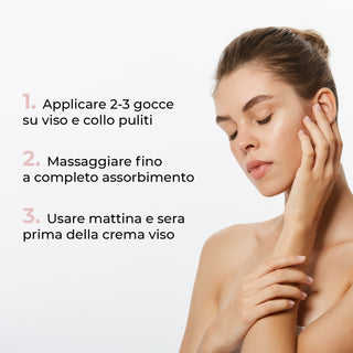 Siero viso effetto lift - Con acido ialuronico basso e medio-alto peso molecolare